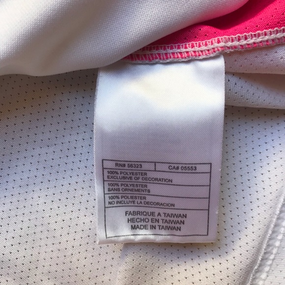 Nike White Pink Orange Work Out Top, EUC, L - Picture 8 of 11